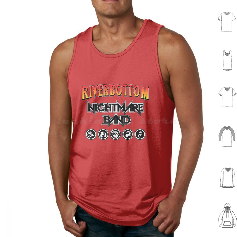 Musical Instrument Video - Riverbottom Nightmare Band Tank Tops Print