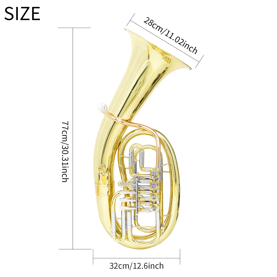SLADE Euphonium Four Flat Keys - Musical Instrument Euphonium review and price