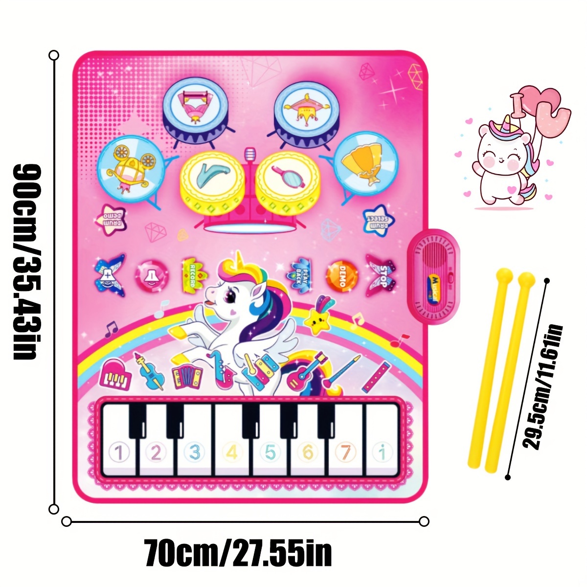 3 In 1 Music Sensory Play Mat  - Musical Instrument No Touch review and price