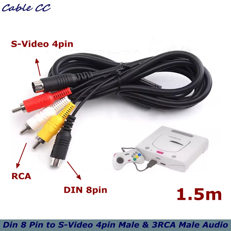 Din 8 Pin to S-Video 4pin Male - Musical Instrument Video review and price