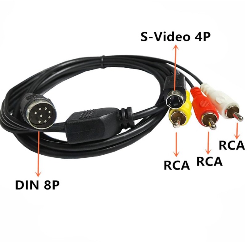 Din 8 Pin to S-Video 4pin Male - Musical Instrument Video review and price