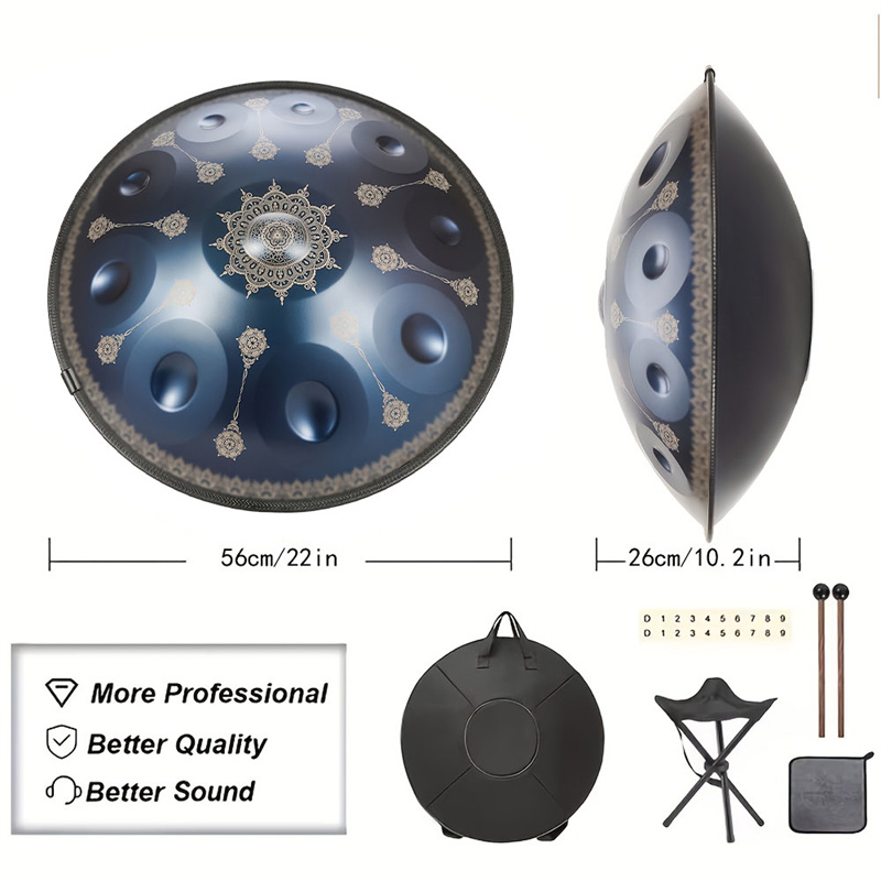 10 Notes Handpan Drum 22 Inch  - Musical Instrument Note review and price