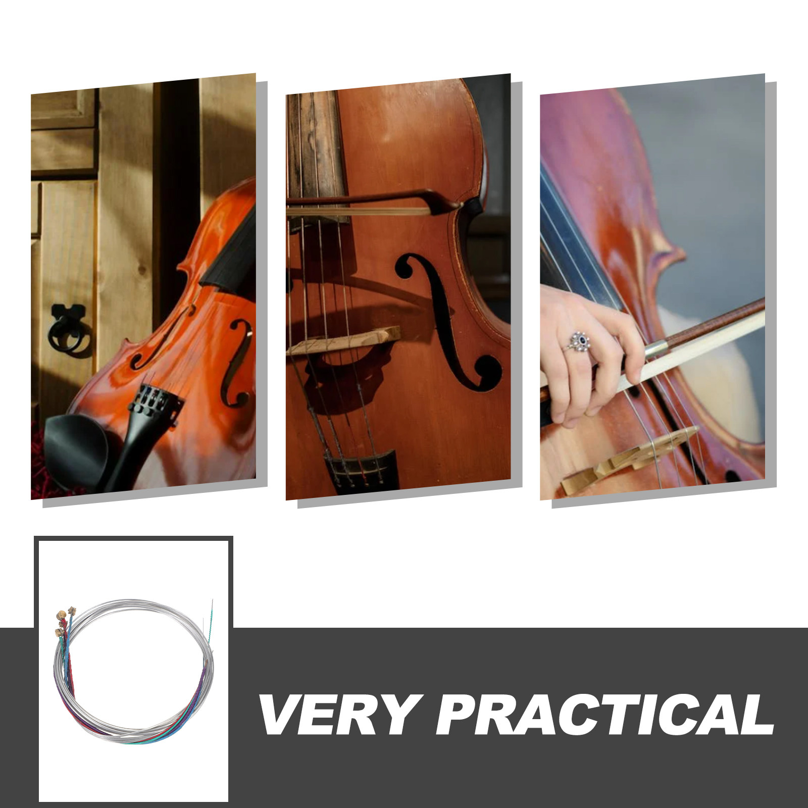 2Sets Viola Strings Metal Musi - Musical Instrument Viola review and price