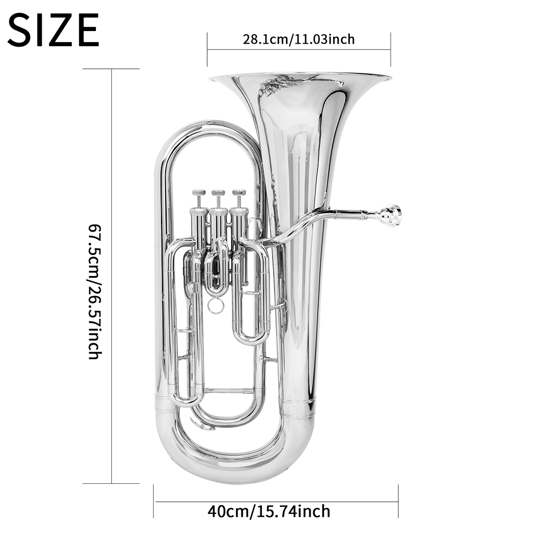 SLADE B Flat Euphonium 3-Key V - Musical Instrument Euphonium review and price
