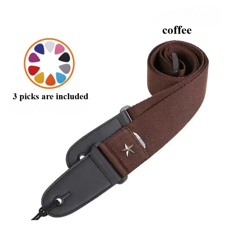 Embroidered Cross Guitar Strap - Musical Instrument Note review and price