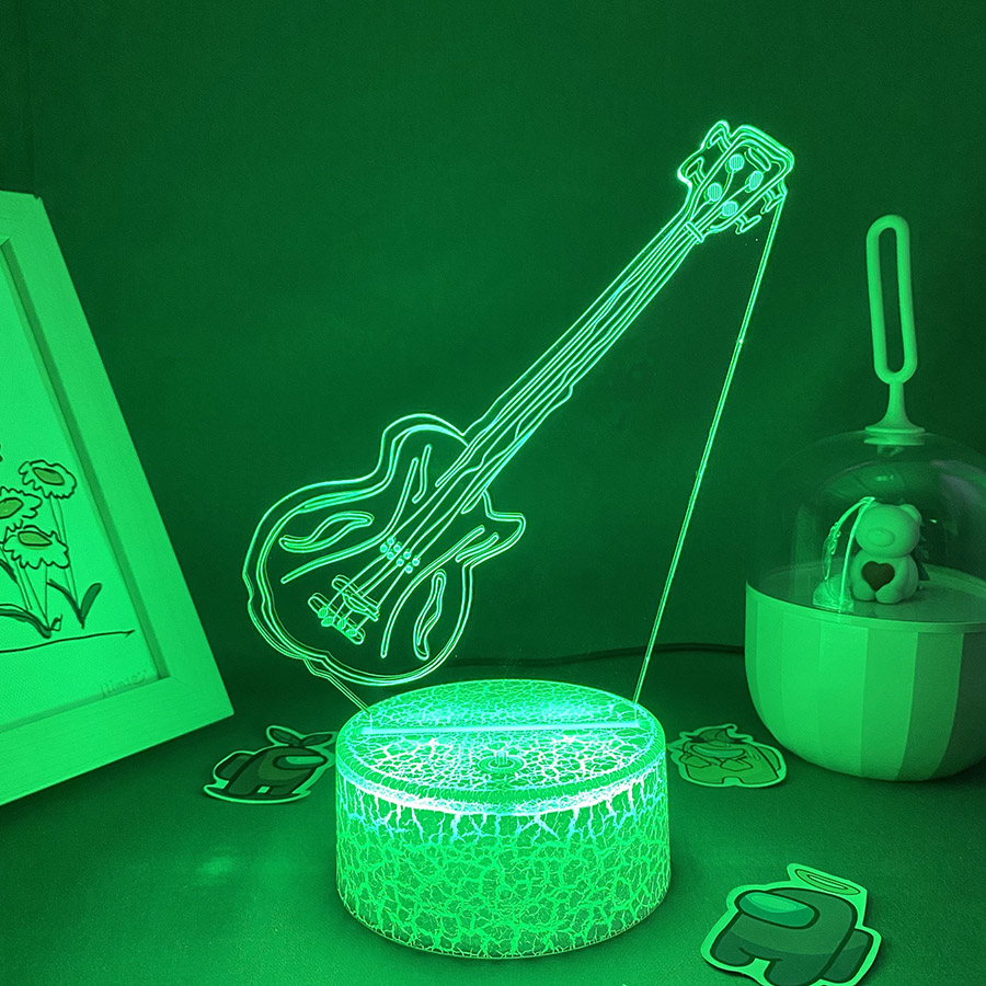 Guitar 3D Illusion LED Night L - Musical Instrument No Touch review and price