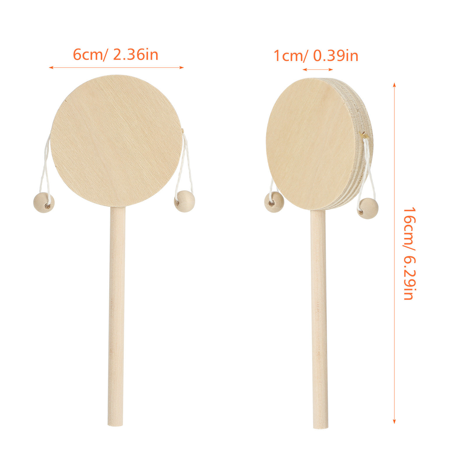 1Set Rattle Drum Wooden DIY Un - Musical Instrument Painting review and price
