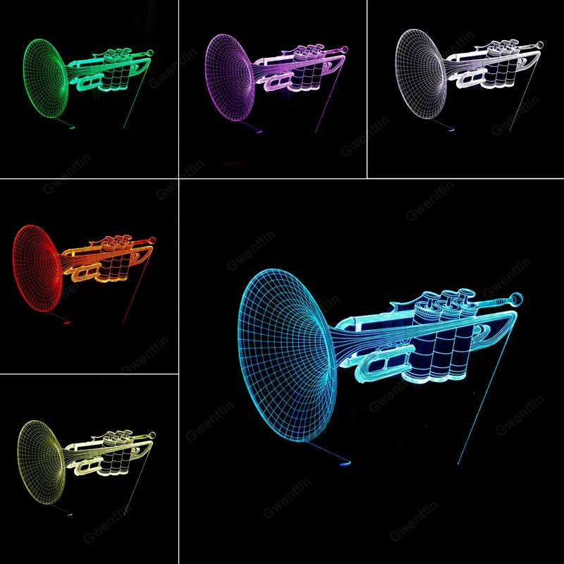 3D Illusion Night Light Led US - Musical Instrument No Touch review and price