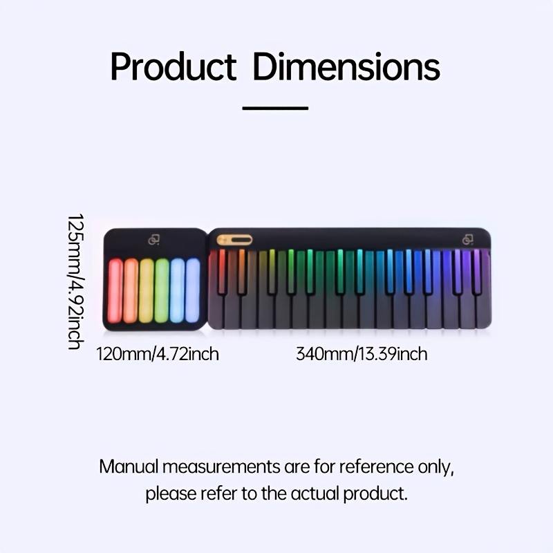 Stylish LED-Backlit PopuPiano  - Musical Instrument No Touch review and price
