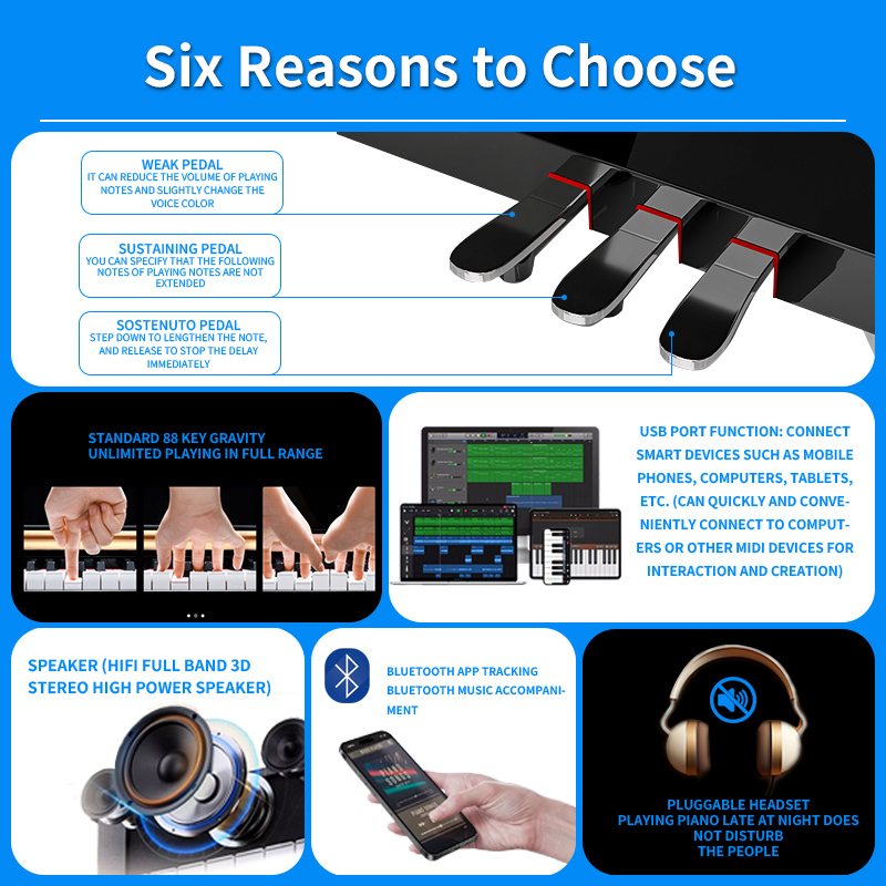 Portable Digital Piano 88 Key  - Musical Instrument No Touch review and price